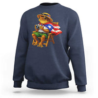 Funny Coqui Frog Puerto Rico Flag Sweatshirt Puerto Rican Taino Boricua Hispanic