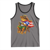 Funny Coqui Frog Puerto Rico Flag Tank Top Puerto Rican Taino Boricua Hispanic