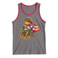 Funny Coqui Frog Puerto Rico Flag Tank Top Puerto Rican Taino Boricua Hispanic