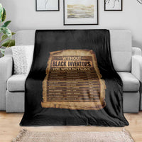 Black Inventors Throw Blanket Afro African Melanin Black History Month Juneteenth