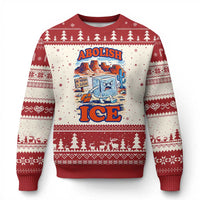 Abolish Ice Protest Ugly Christmas Sweater Retro Protest No Human Is Illegal