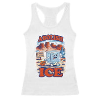 Abolish Ice Protest Racerback Tank Top Retro Protest No Human Is Illegal