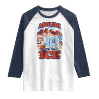 Abolish Ice Protest Raglan Shirt Retro Protest No Human Is Illegal