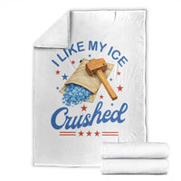 Subtle Abolish ICE Throw Blanket Funny Vintage I Like My Ice Crushed