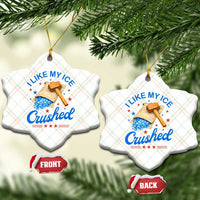 Subtle Abolish ICE Ceramic Ornament Funny Vintage I Like My Ice Crushed