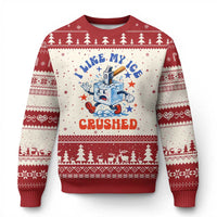 Subtle Abolish ICE Ugly Christmas Sweater Vintage I Like My Ice Crushed