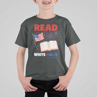 Patriotic Bookish 4th Of July Read White Blue Since 1776 T Shirt For Kid