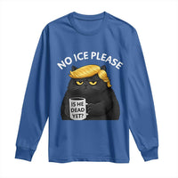 No ICE Protest Long Sleeve Shirt Is He Dead Yet Black Cat Meme