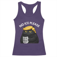 No ICE Protest Racerback Tank Top Is He Dead Yet Black Cat Meme