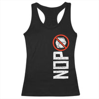 No ICE Protest Racerback Tank Top Nope Sign Vertical