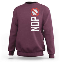 No ICE Protest Sweatshirt Nope Sign Vertical