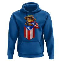 Funny Coqui Frog Puerto Rico Flag Hoodie Puerto Rican Taino Buricua Borinquen
