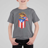 Funny Coqui Frog Puerto Rico Flag T Shirt For Kid Puerto Rican Taino Buricua Borinquen