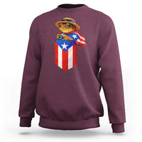 Funny Coqui Frog Puerto Rico Flag Sweatshirt Puerto Rican Taino Buricua Borinquen