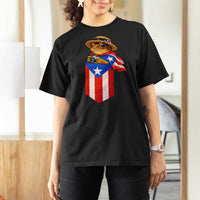 Funny Coqui Frog Puerto Rico Flag T Shirt For Women Puerto Rican Taino Buricua Borinquen