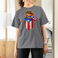Funny Coqui Frog Puerto Rico Flag T Shirt For Women Puerto Rican Taino Buricua Borinquen