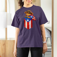 Funny Coqui Frog Puerto Rico Flag T Shirt For Women Puerto Rican Taino Buricua Borinquen