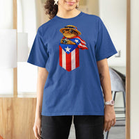 Funny Coqui Frog Puerto Rico Flag T Shirt For Women Puerto Rican Taino Buricua Borinquen