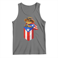 Funny Coqui Frog Puerto Rico Flag Tank Top Puerto Rican Taino Buricua Borinquen