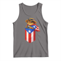 Funny Coqui Frog Puerto Rico Flag Tank Top Puerto Rican Taino Buricua Borinquen