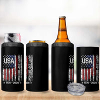 250 Years America Anniversary Flag 4 in 1 Can Cooler Tumbler 4th of July Patriotic Independence Day