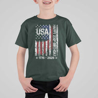 250 Years America Anniversary Flag T Shirt For Kid 4th of July Patriotic Independence Day