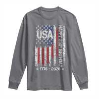 250 Years America Anniversary Flag Long Sleeve Shirt 4th of July Patriotic Independence Day