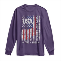 250 Years America Anniversary Flag Long Sleeve Shirt 4th of July Patriotic Independence Day