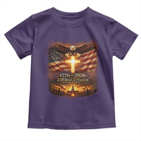 250th Anniversary USA Toddler T Shirt 1776 2026 4th of July Patriotic Us 250 Flag