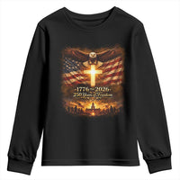 250th Anniversary USA Youth Sweatshirt 1776 2026 4th of July Patriotic Us 250 Flag