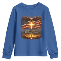 250th Anniversary USA Youth Sweatshirt 1776 2026 4th of July Patriotic Us 250 Flag