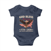 God Bless America 250th Anniversary Baby Onesie 250 Years USA 4th Of July