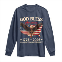 God Bless America 250th Anniversary Long Sleeve Shirt 250 Years USA 4th Of July