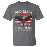 God Bless America 250th Anniversary T Shirt 250 Years USA 4th Of July