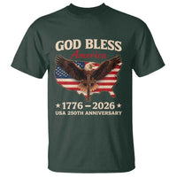 God Bless America 250th Anniversary T Shirt 250 Years USA 4th Of July