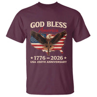 God Bless America 250th Anniversary T Shirt 250 Years USA 4th Of July