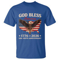 God Bless America 250th Anniversary T Shirt 250 Years USA 4th Of July