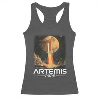 Launch To The Moon Mission Racerback Tank Top