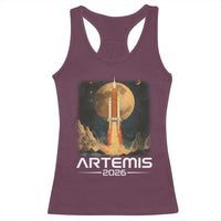 Launch To The Moon Mission Racerback Tank Top