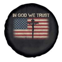 Christian USA Flag Spare Tire Cover American Christ Faith Cross Patriotic In God We Trust