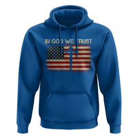 Christian USA Flag Hoodie American Christ Faith Cross Patriotic In God We Trust