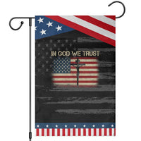 Christian USA Flag Garden Flag American Christ Faith Cross Patriotic In God We Trust
