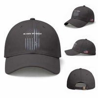 USA Flag Religious Quote Baseball Cap In God We Trust American Patriotic Faith 4th of July Cross