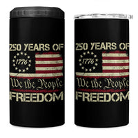 250 Years United States 4 in 1 Can Cooler Tumbler We The People 1776 2026 Flag Memorial Day Patriotic 250th Birthday