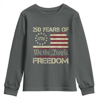 250 Years United States Youth Sweatshirt We The People 1776 2026 Flag Memorial Day Patriotic 250th Birthday