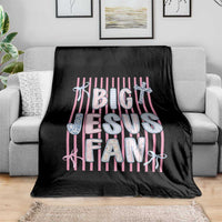 Big Jesus Fan Throw Blanket Striped Preppy Christian Believer Faith God Religious Gifts