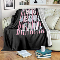 Big Jesus Fan Throw Blanket Striped Preppy Christian Believer Faith God Religious Gifts