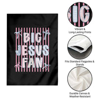 Big Jesus Fan Garden Flag Striped Preppy Christian Believer Faith God Religious Gifts