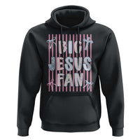 Big Jesus Fan Hoodie Striped Preppy Christian Believer Faith God Religious Gifts