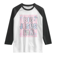 Big Jesus Fan Raglan Shirt Striped Preppy Christian Believer Faith God Religious Gifts
